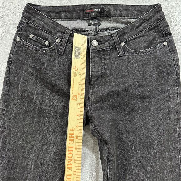 Georgiou Studio Women 6 Black Mid Rise Bootcut Jeans Vintage Y2K - Picture 6 of 10